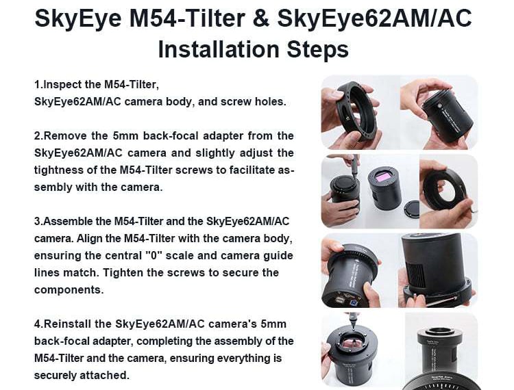 SkyEye62AM and SkyEye62AC M54-Tilter assembly detail
