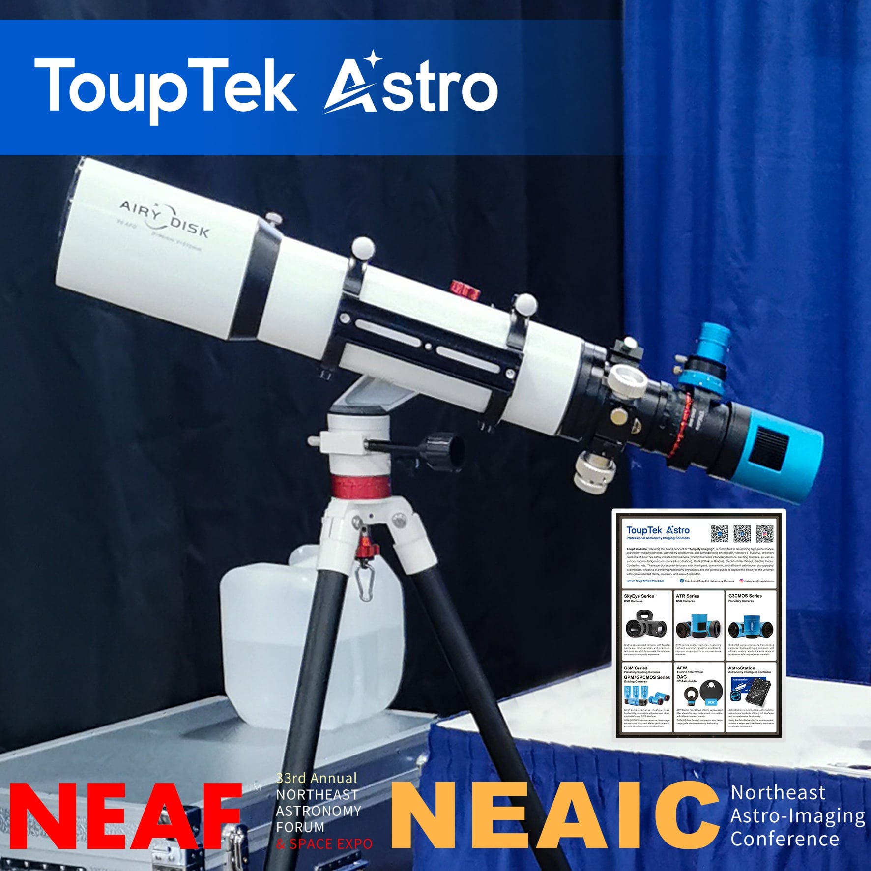 ToupTek Astro telescope display at NEAF and NEAIC 2024