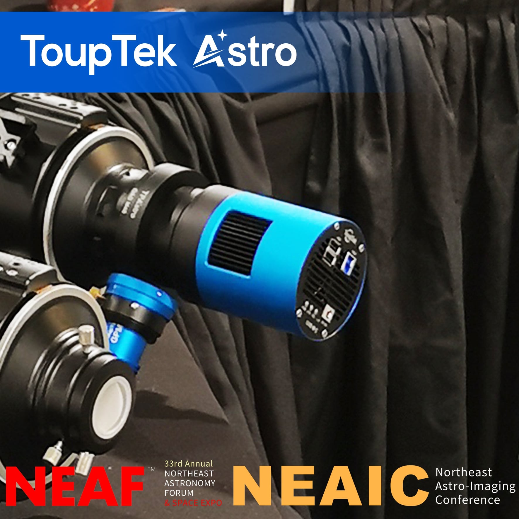 Close-up of ToupTek Astro camera equipment at NEAF 2024