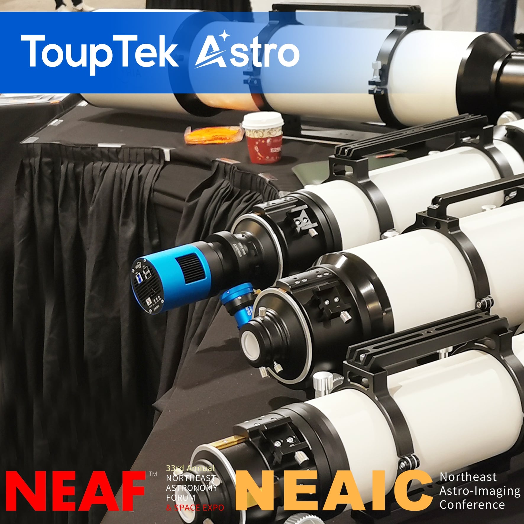 ToupTek Astro telescope and poster display at NEAF and NEAIC