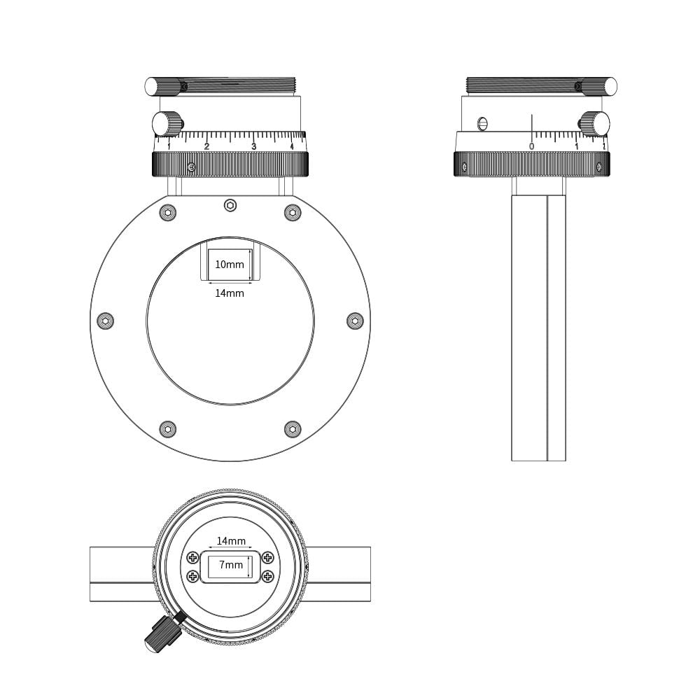OAG-X larger prism and clear aperture diagram