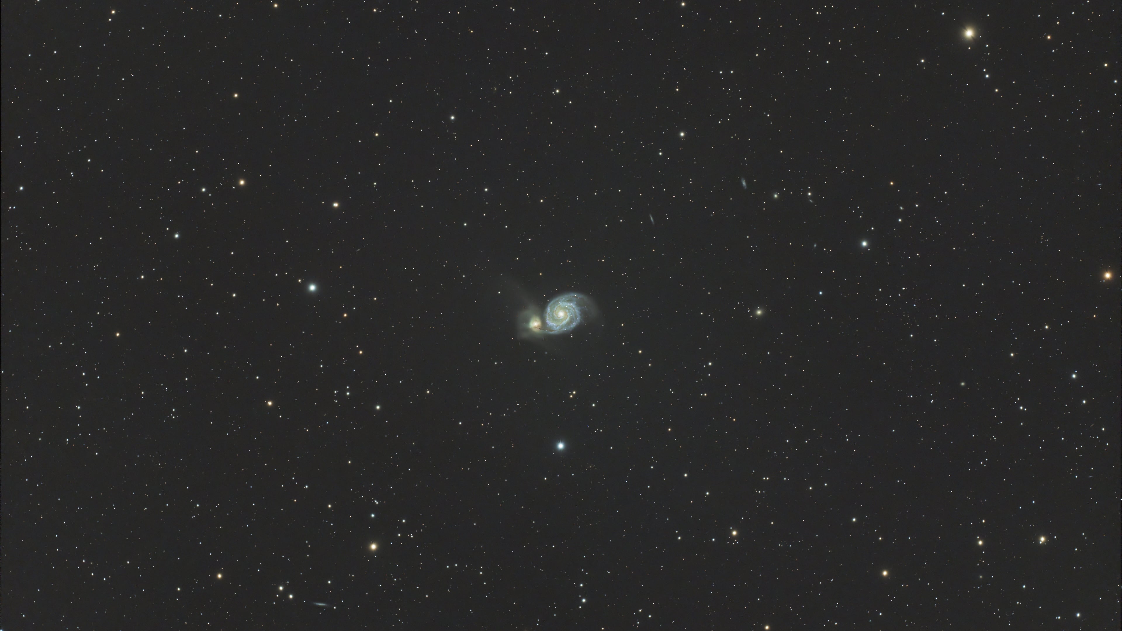 M51 Whirlpool Galaxy captured with the ATR585C
