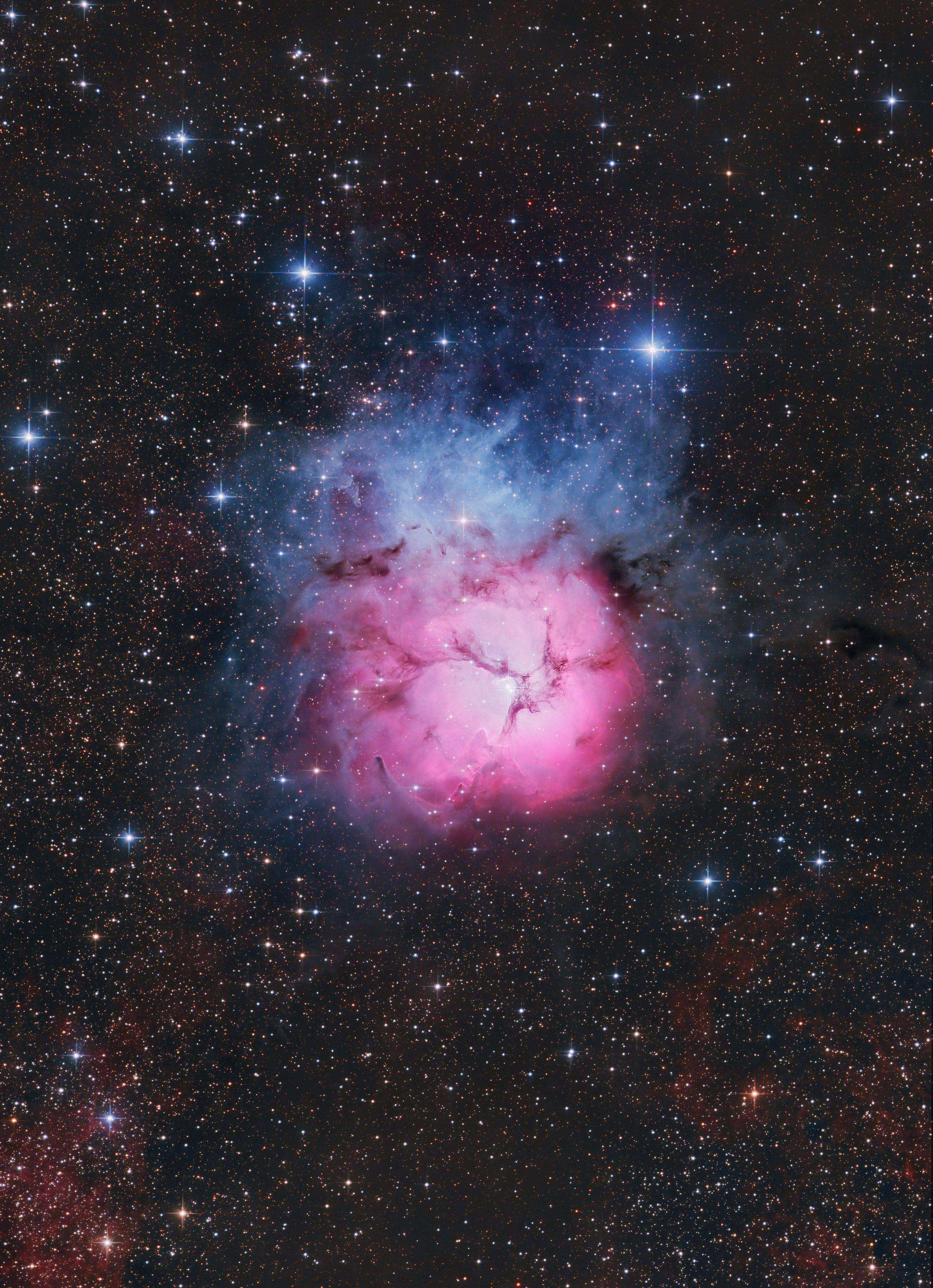 M20 Trifid Nebula emission and reflection regions M20 Trifid Nebula emission and reflection regions