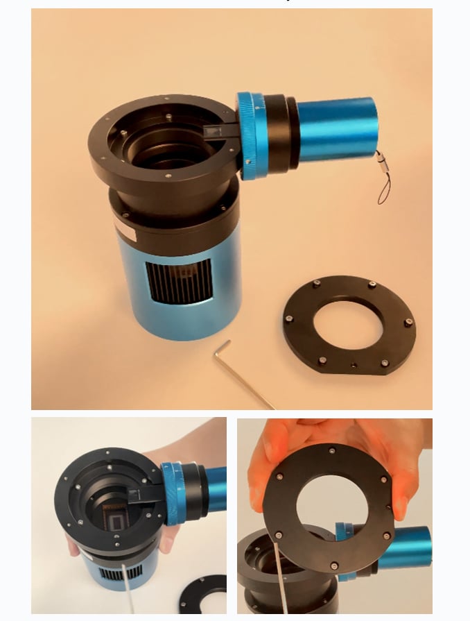 OAG front cover aligned with screw holes