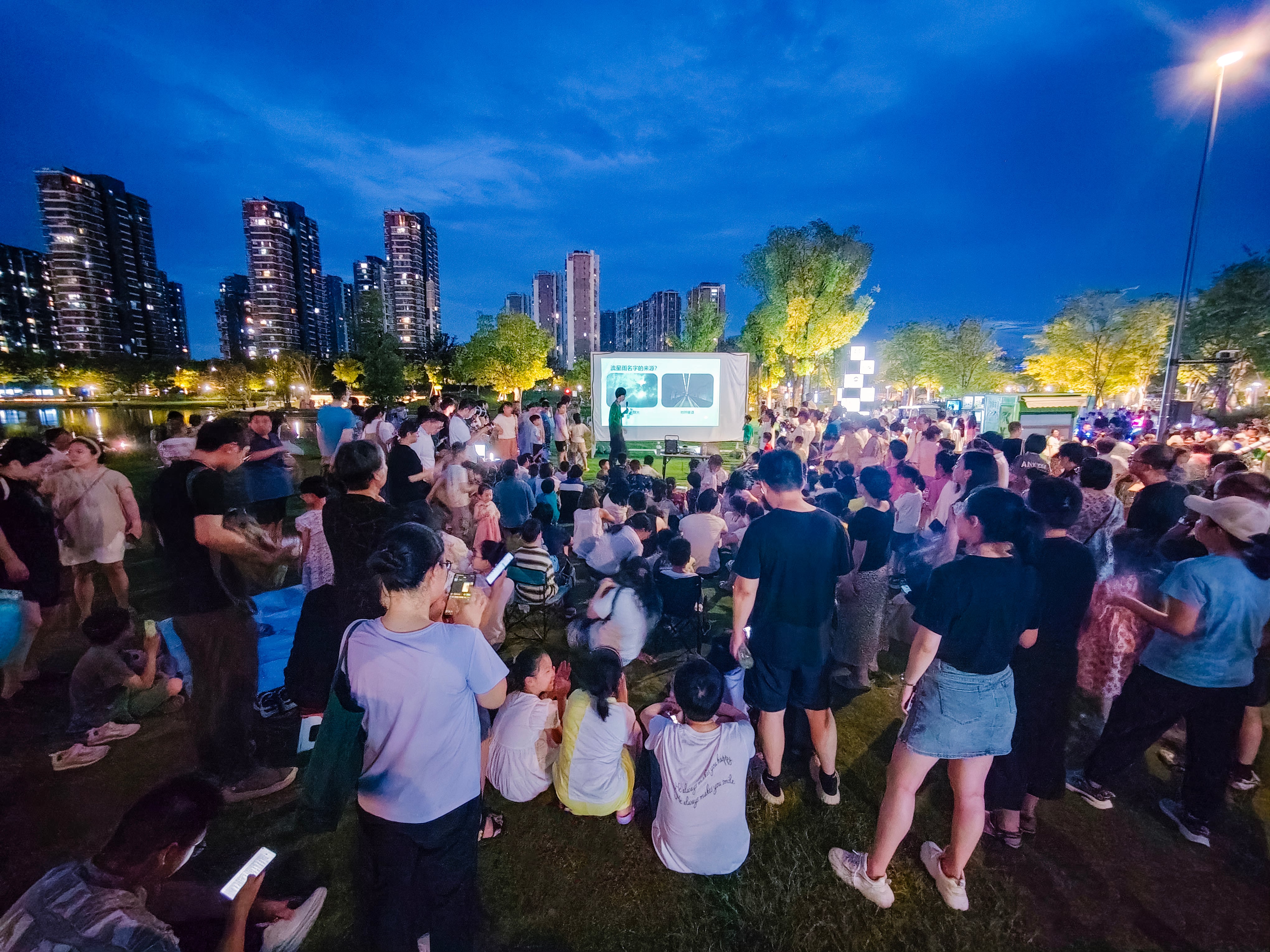 Night audience at the Grand Canal Astronomy Night Science Carnival