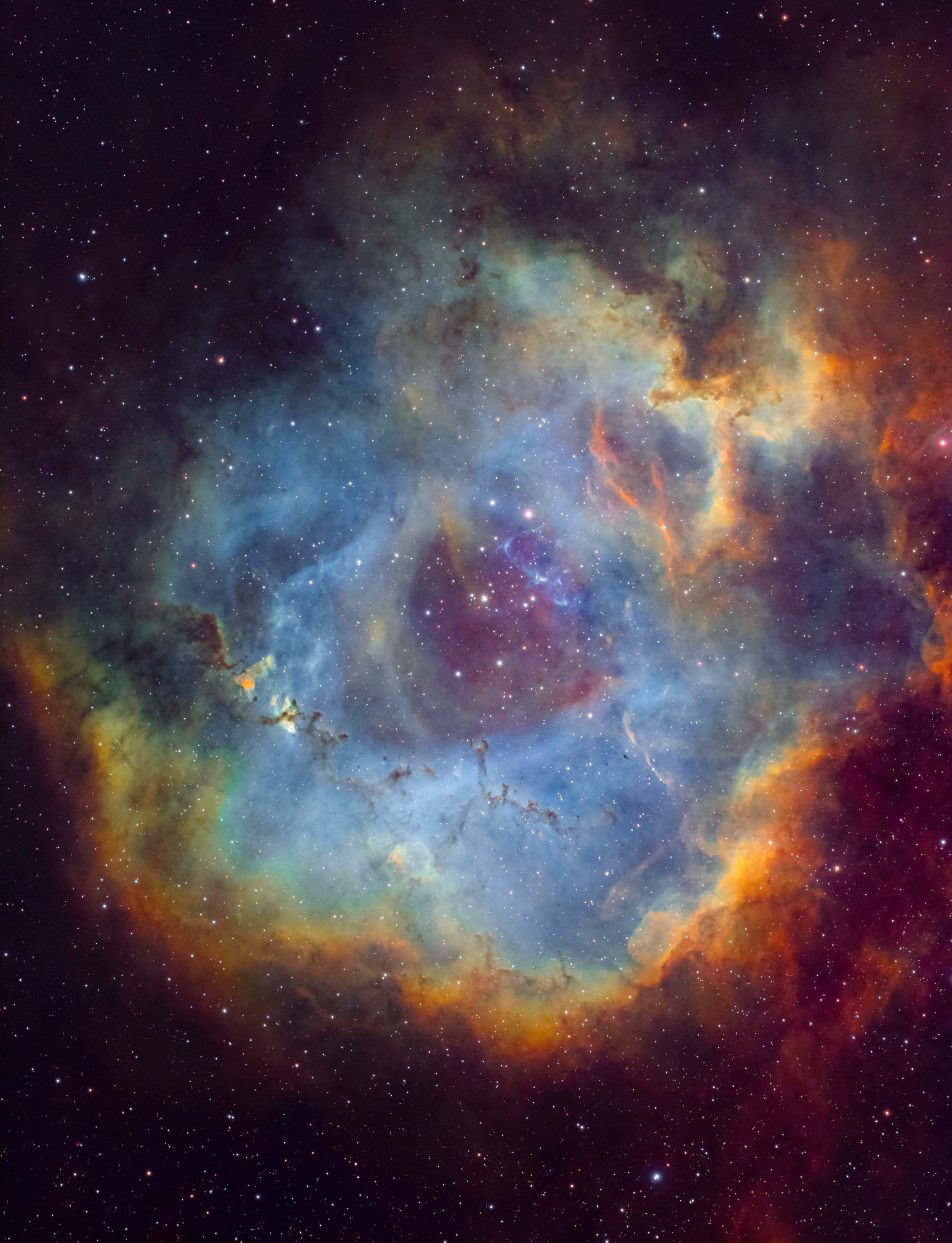 NGC2244 image captured with ToupTek Astro SHO filters