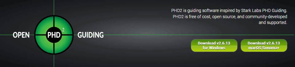 PHD2 Guiding download page PHD2 Guiding download page