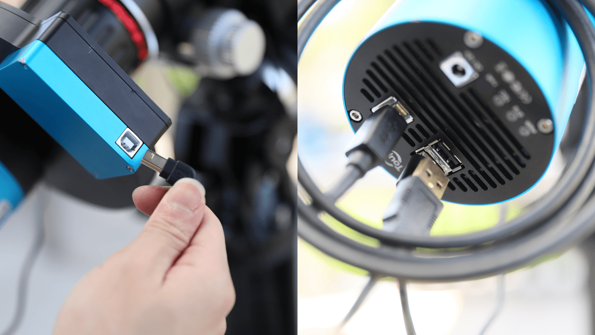Filter wheel and StellaVita data cable connection