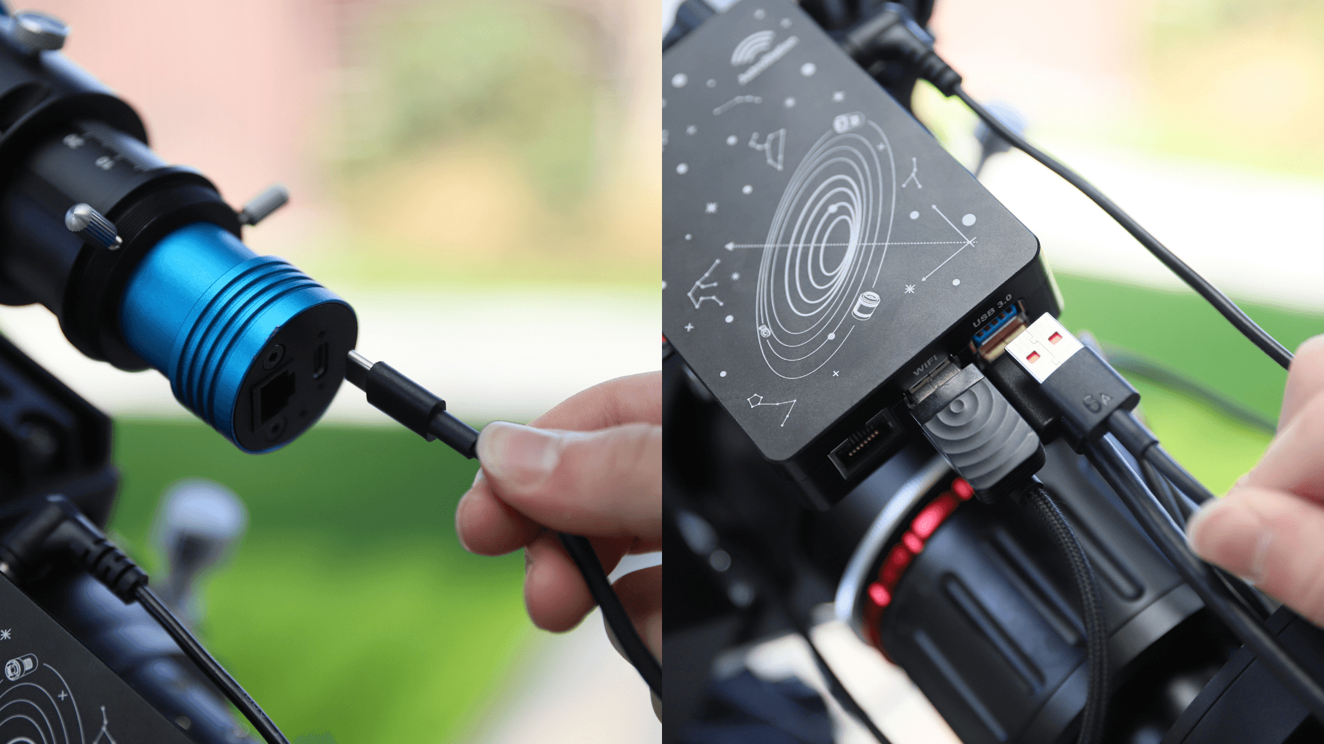 Guide camera and StellaVita data cable connection