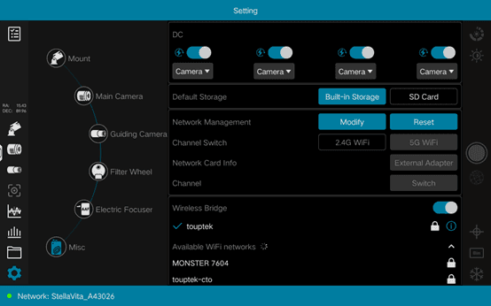 Configuraciones varias de la aplicación StellaVita