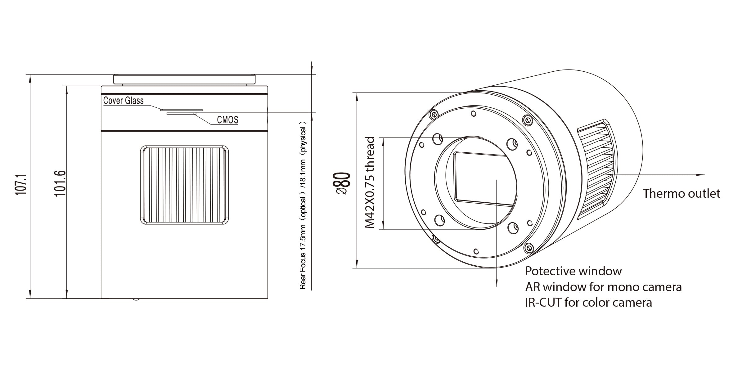 ATR585M dimensions and mount