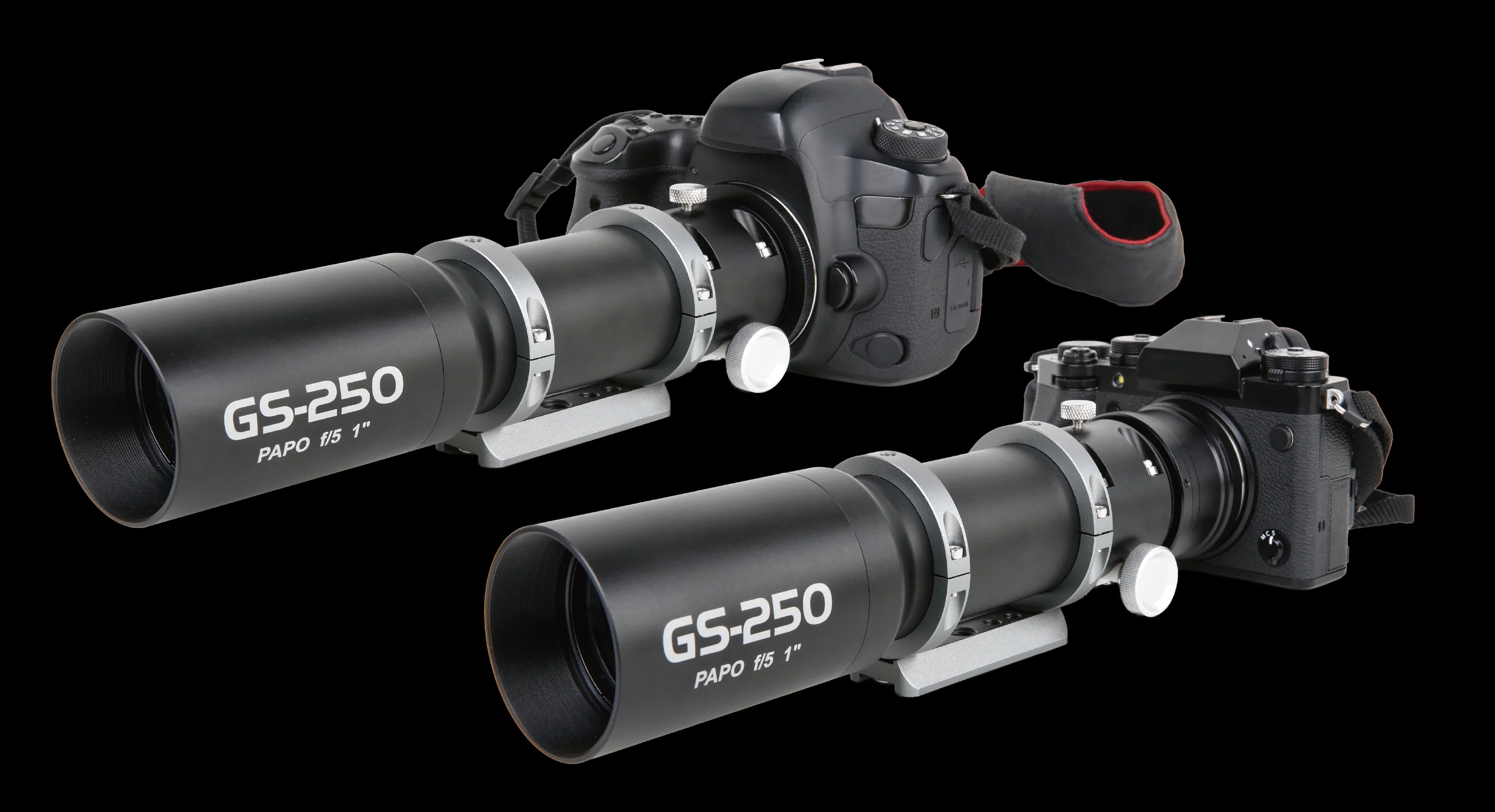 GS guide scope with bayonet adapter and mirrorless camera