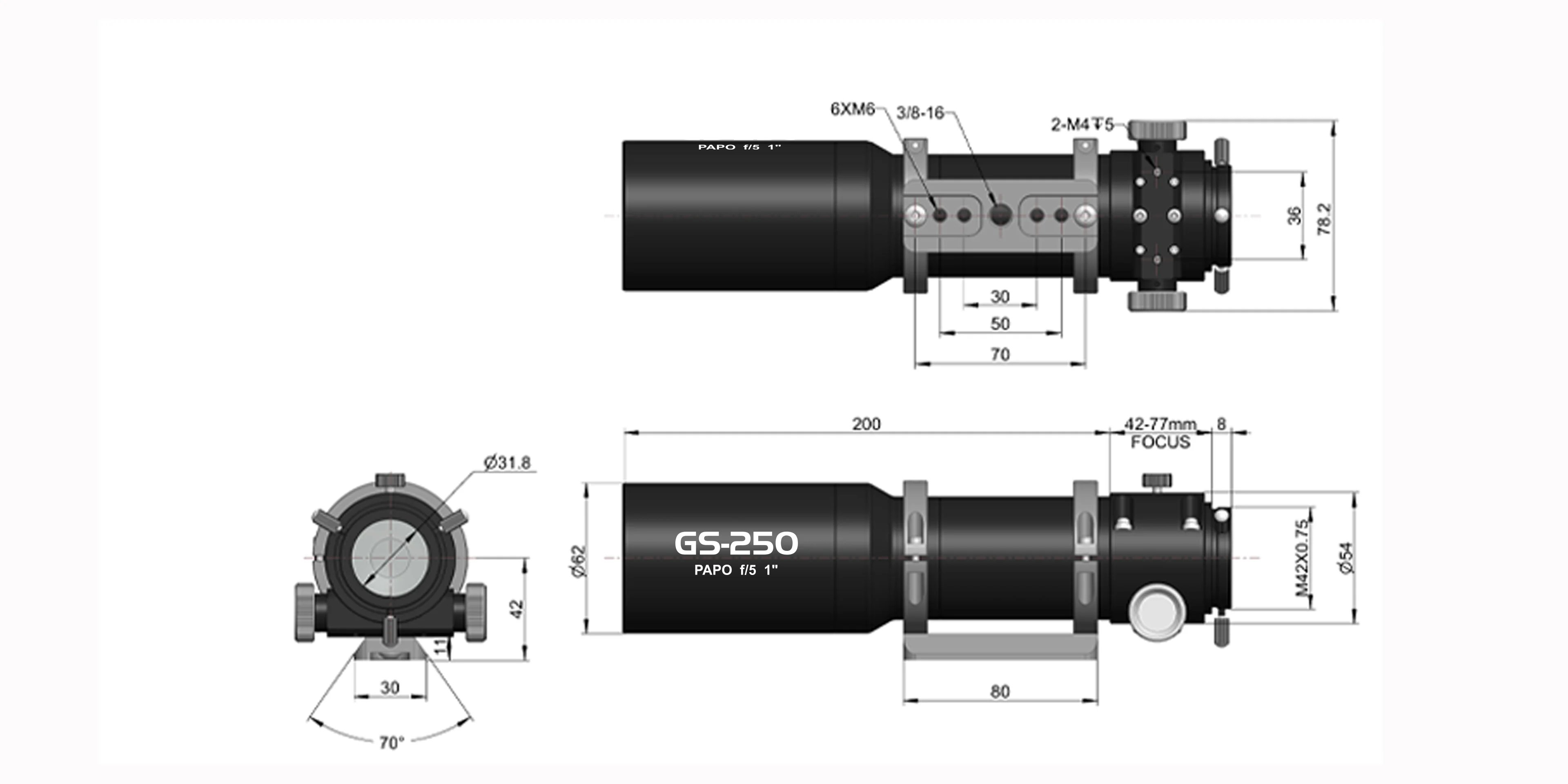 GS-250AR dimension diagram