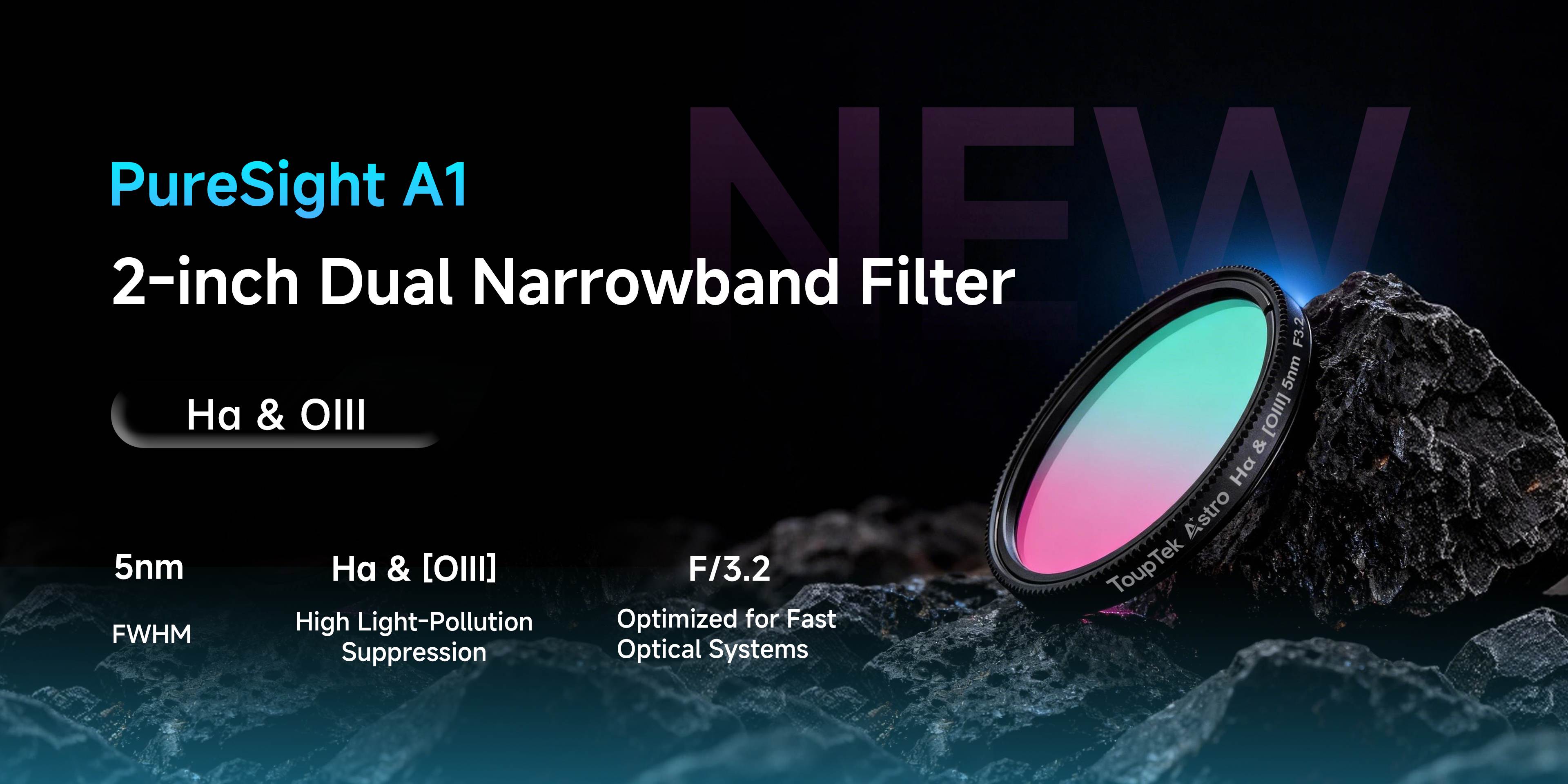 PureSight A1 dual narrowband filter astrophotography hero image