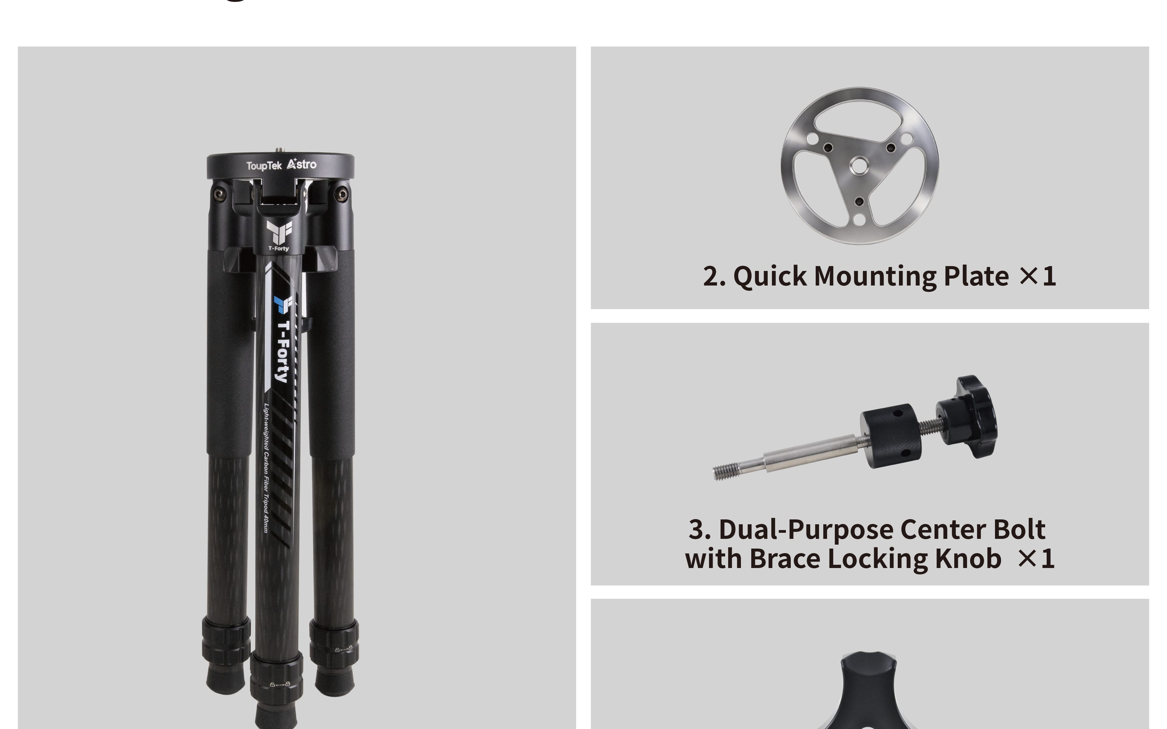 T-Forty tripod packing list part 1