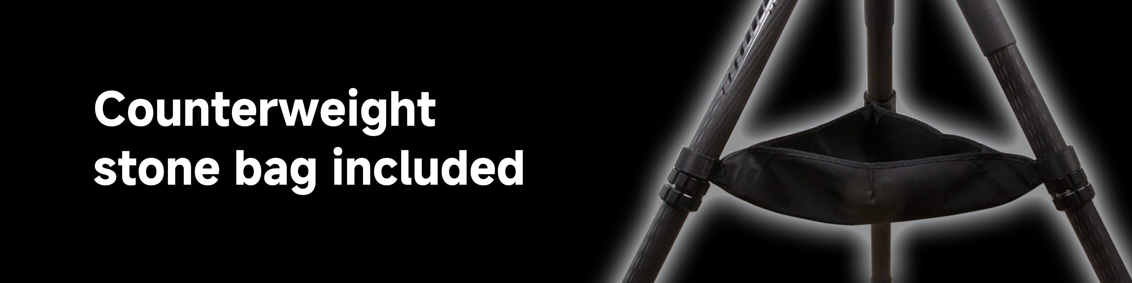 Tripod counterweight stone bag
