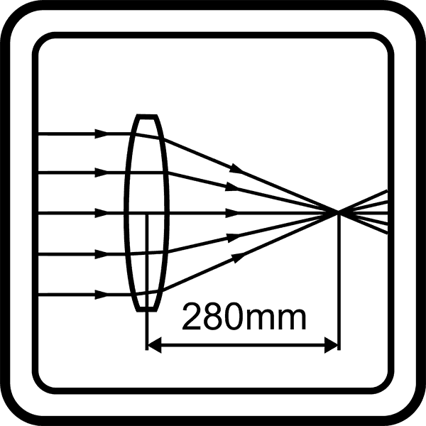 Focal length 280 mm