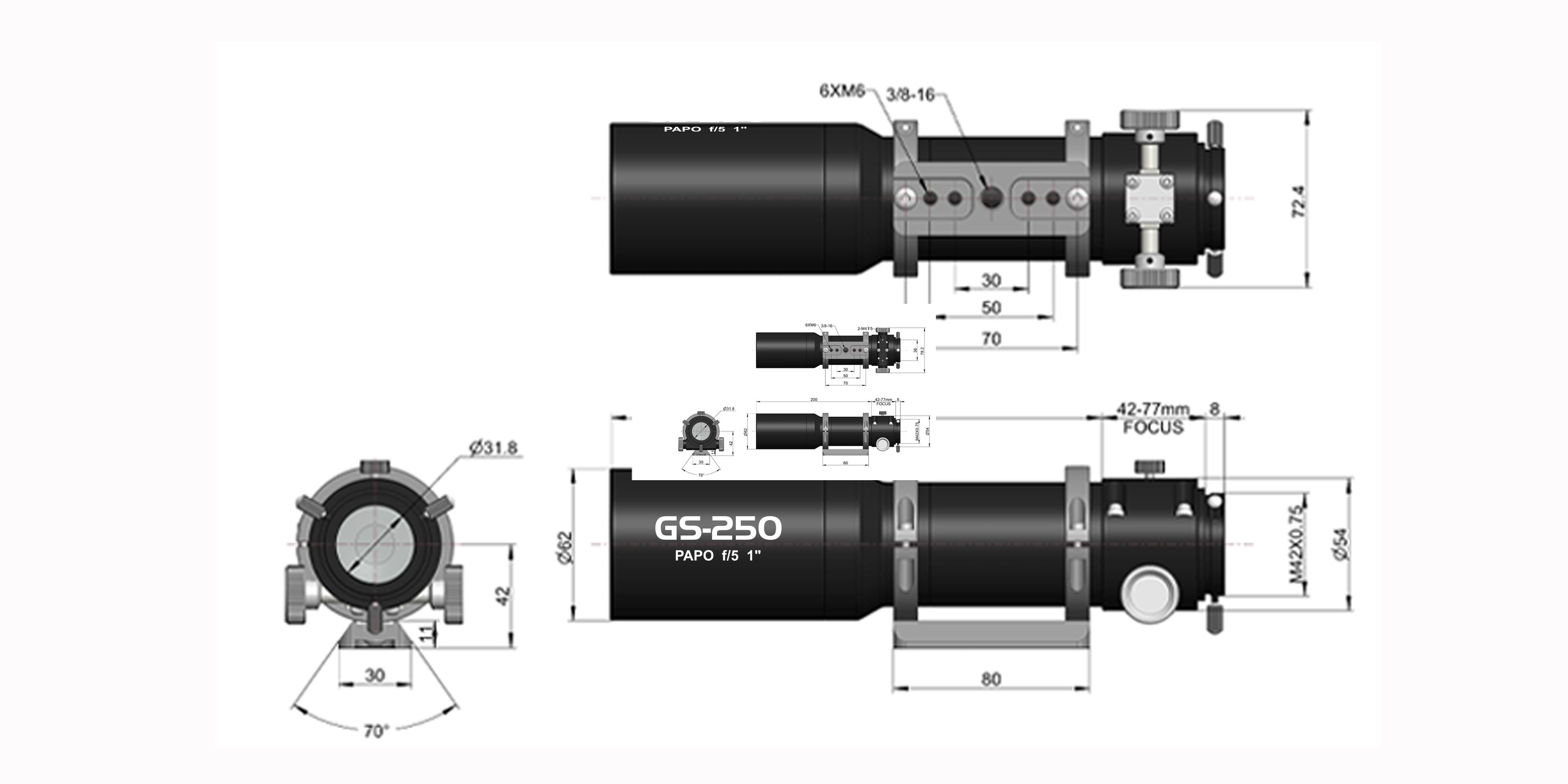GS-250AC dimension diagram