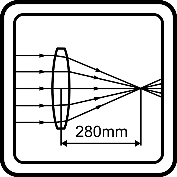 Focal length 280 mm
